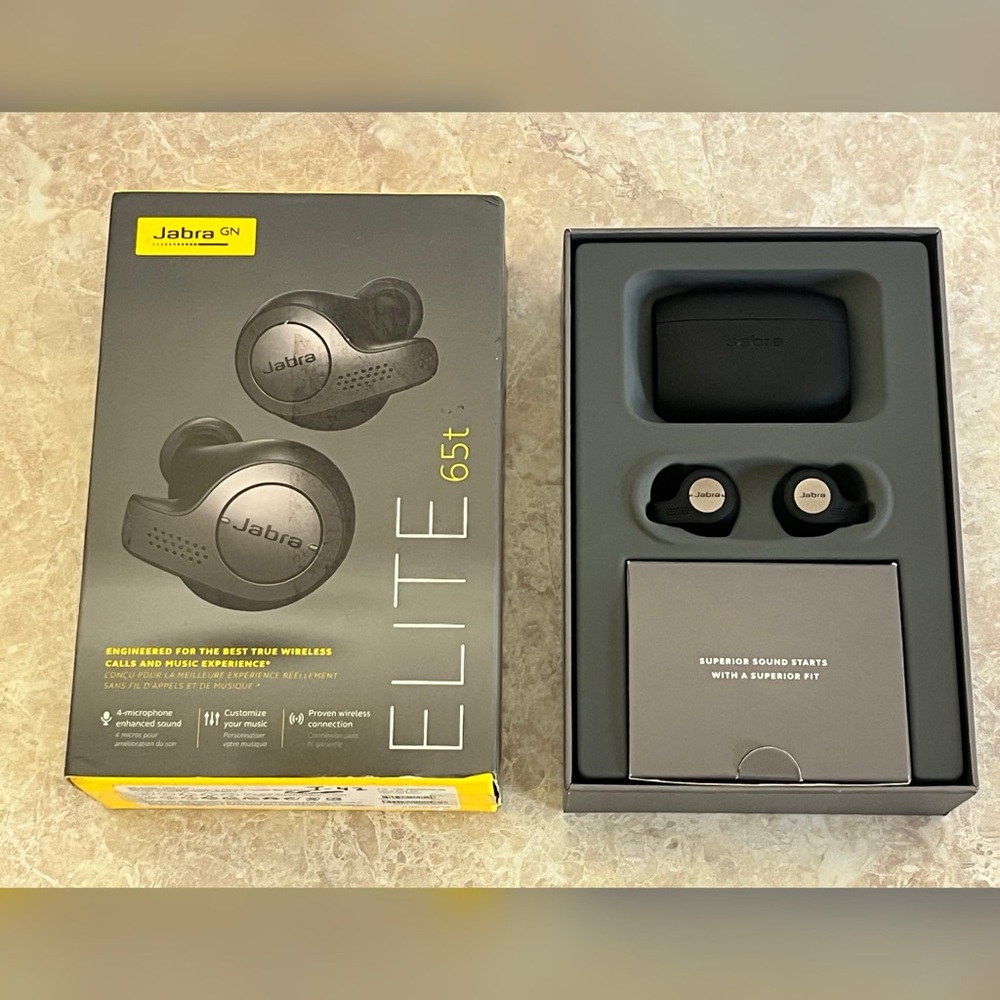 Jabra Elite 65t True Wireless Earbuds Black Color (For Parts)